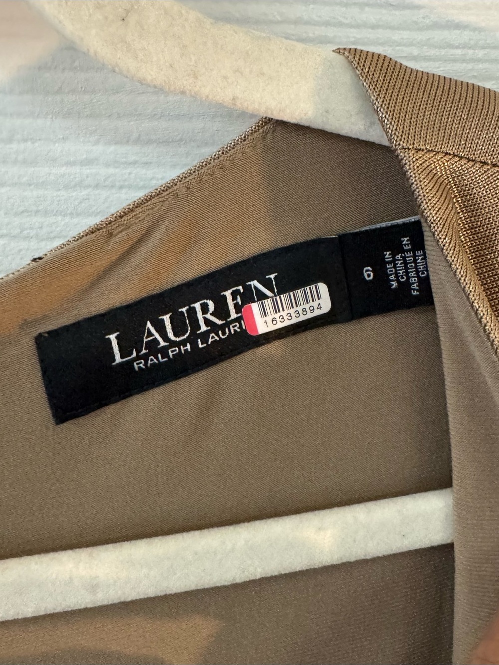 Lauren Ralph Lauren Nadira Metallic Gold Twist Front Gown Dress Size 6 - Picture 5 of 11